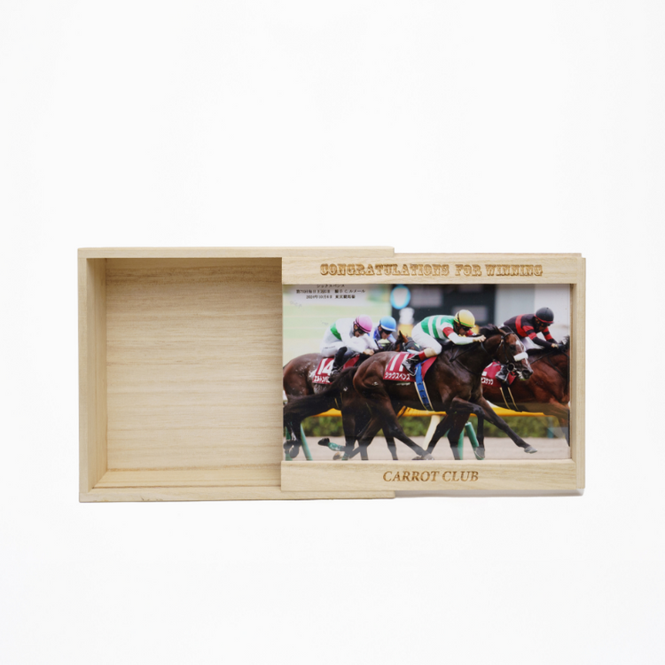 愛馬写真用 〈桐箱 収納 写真立て〉