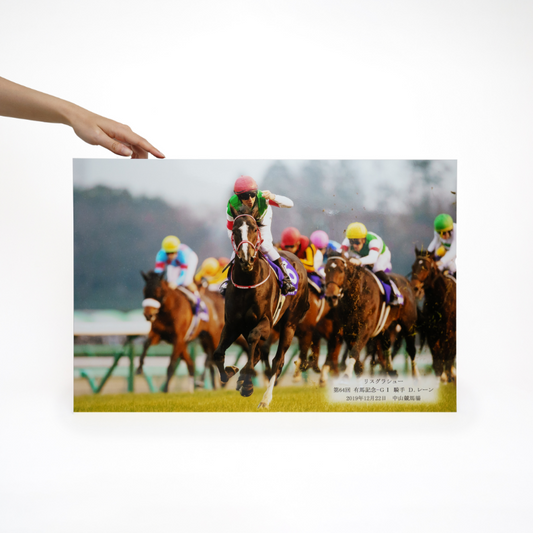 勝ち馬ゴール前 特製パネル A4サイズ